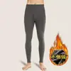 Calças térmicas masculinas no atacado, autocalor, forradas com fleece, espessadas para outono e inverno, não soltam fiapos, resistentes ao frio, roupa de baixo, calças de camada base masculinas