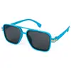 Gafas de Sol para Hombres y Mujeres, Estilo Coreano Estilo Ins Retro Doble Puente Gafas de Sol de Moda Gafas Anti-UV 131 Rt043