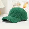 Gorro Plano de Lana de Cordero de Color Sólido para Otoño e Invierno, Logo Personalizable, Gorra de Béisbol Cálida a la Moda, Gorra Versátil Estilo Coreano