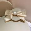 Pequeno requintado! Xian Xian's Fio Raffin Cadeia Bowknot Hairpin Parte de trás da cabeça Grande cartão de cabelo elegante elegante acessórios para o cabelo Novo
