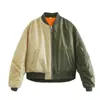 Inverno 2022 novo estilo Y2K Europeu e Americano feminino gola redonda cor contrastante jaqueta bomber solta casaco acolchoado de algodão atacado