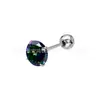 Pendientes de aleación de titanio F136 con garra y circonita 5A de bola redonda con rosca externa Joyería para piercing corporal de titanio G23 Clavos para el cartílago de la oreja