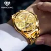 Marca Weibaolong Dropshipping Reloj Mecánico Multifuncional Totalmente Automático Esqueleto Luminoso Impermeable Reloj para Hombre Reloj para Hombre