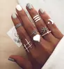 Anillos Retro Populares de Nicho Transfronterizos, Varios Estilos, Anillos Abiertos Estilo Francés, Anillos Múltiples para Apilar, Al por Mayor en Stock