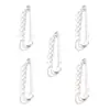 Accesorios de Broche Sencillos de una Sola Fila de 5 Agujeros y 3 Agujeros con Anillos de Soldadura, Pines, Clips para Papel, Materiales para Manualidades DIY V1034