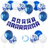 Set de Globos con Banderín de Cola de Pez Feliz Cumpleaños Transfronterizo Decoración de Fiesta para Pared de Fondo Infantil Arreglo de Cumpleaños