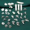 Accesorios de triángulo de mariposa de plata esterlina S925, estilo retro, con forma de flor antigua, tubo curvo, plata lisa, material artesanal, joyería