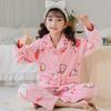 Pijama de Flanela Infantil Roupa de Casa de Coral Fleece Grossa Outono Inverno Pijama de Bebê Atacado