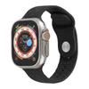 Correa de bucle de patrón de cuero de silicona deportiva adecuada para iwatch de 1ª a 8ª generación, correa de muñeca de silicona líquida, correa de pareja