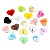 Hebilla de Corazón Brillante de Metal Chapado Colgante 17x20mm Color Mixto Accesorios para Joyería DIY Hebilla de Borla para Bolsa