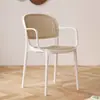 Cadeiras de Jantar para Casa, Mesas e Cadeiras de Jantar Comerciais, Cadeiras de Rattan Plástico, Cadeiras de Rattan Vintage, Cadeiras com Encosto, Bancos Respiráveis para Exterior