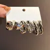 Pendientes de Acero con Aguja, Estilo Minimalista Metálico Transfronterizo, Pendientes de Botón Europeos y Americanos de Lujo Ligero de Nicho, Pendientes Personalizados de Alto Temperamento al por Mayor