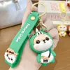 Gato de la fortuna de goma suave 12 signos del zodíaco llavero para coche colgante figura exquisita accesorio para mochila regalo de vacaciones al por mayor