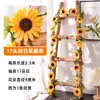 Girassol Flor Artificial Trepadeira Girassol Flor Falsa Trepadeira Decoração Macia Teto da Casa Cobertura de Tubo de Ar Condicionado Decoração Planta Verde