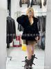 Abrigo de Moda Exclusivo Transfronterizo con Piel Integrada para Mujer 2025 Otoño e Invierno Nuevo Cárdigan de Terciopelo Visón Sintético Abrigo de Piel
