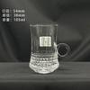 Juego de Taza de Café Turco Vidrio de Raya Vertical Estilo Europeo Taza de Té con Flores Vaso de Agua para el Hogar Taza de Té Exquisita de Alta Calidad