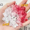 Mini Oso 3D de Alta Transparencia Tallado Exquisito UV para DIY Accesorios de Ropa Arcoíris Cuentas para Pulsera