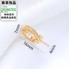 Soporte de colgante de perla de circonio chapado en cobre y oro directo de fábrica, adecuado para incrustar ámbar, jade, etc., accesorio de colgante universal
