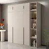 Armario para uso doméstico en el dormitorio, armario principal estilo crema italiano, armario de almacenamiento simple para apartamentos de alquiler, armario de almacenamiento de lujo ligero de tamaño pequeño