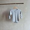 Ropa Nueva de Otoño para Bebé Manga Larga Algodón Peinado Ropa de Pipi Ropa de Gateo de Color Puro para Recién Nacido Suéter Básico Sin Huesos Monopieza