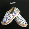 Amazon Aliexpress Comercio Exterior Europeo y Americano Zapatos Planos de Encaje de Colores Talla Grande para Mujer Tenis Estampados para Mujer