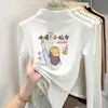 Prenda interior de forro polar de doble cara de moda para niñas, ropa interior de dibujos animados para otoño e invierno, top casual cálido de manga larga cepillada para niños mayores