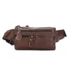 Bolsa de cintura personalizada, bolsa transversal executiva, cor sólida, nova bolsa masculina casual transfronteiriça, bolsa de cintura masculina em couro macio, bolsa de ombro pequena
