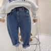 Calças jeans masculinas 2023 outono calças masculinas e infantis estilo ocidental roupas de primavera crianças baby boys calças outono nova moda
