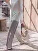 Pantalones de maternidad de pierna ancha de cintura alta con soporte para el vientre, pantalones rectos holgados y fluidos, suaves y de talla grande, adecuados para uso casual en casa y al aire libre durante el embarazo