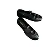 Versión de Piel de Vaca Estilo Primavera y Otoño 2026 Punta Redonda Retro Francesa Planas Boca Baja Versátiles Mary Jane Zapatos de Mujer Piel Genuina