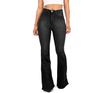 Europeu e Americano Comércio Exterior Cintura Alta Slimmer Jeans Mulheres Primavera e Outono Pernas Largas Slim Long Horn Calças Verão