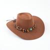 Sombrero de Vaquero Occidental, Sombrero de Sol de Ala Ancha Estilo Europeo y Americano de Verano, Sombrero de Caballero de Ala Enrollada, Sombrero para el Sol para Exteriores, Sombrero de Jazz de Xizang