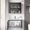 Espacio de Losa Tocador de Baño Combinación de Baño Lavabo Sencillo Lavamanos para Apartamento Pequeño Lavabo Integrado