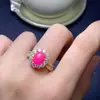 Anel de Opala Rosa Puramente Natural e Super Bonito. Materiais Selecionados à Mão, Cores Lindoas, Cristais Lindoos e Cheio de Fogo