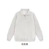 Moletom Retro Americano com Zíper Meio e Gola Alta Pesado Solto Top para Casal Manga Longa Masculina Cor Sólida Roupa Esportiva Tendência