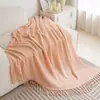 Manta para Sofá, Lujo Ligero Estilo Ins Color Sólido Manta de Aire Acondicionado, Manta de Aire Acondicionado Suave y Amigable con la Piel, Decoración Suave para Sala de Estar y Dormitorio Manta para Siesta