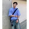 NASA Nueva Camisa de Manga Corta a Rayas Sencilla de Verano Estilo Japonés Marca de Tendencia para Hombre Chaqueta Informal Holgada para Niños