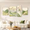 Pintura decorativa para sala de estar de Rizhao Jinshan, pintura de paisaje de troncos nórdicos, cornucopia, pintura colgante, mural de pared para fondo de sofá