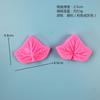 Flor peonía rosa Tulipán Lirio flor de ciruelo molde de silicona para azúcar molde de silicona para imprimir en relieve pasteles molde con clip