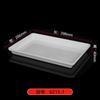 Plato de exhibición de comida cocida de melamina para guisos, plato frío comercial rectangular de plástico blanco, juego de plato de buffet