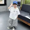 Conjunto de Manga Corta para Niños Verano 2026 Nuevo Estilo Coreano Ropa de Verano para Niños Ropa para Niños Pequeños y Niños Pequeños Bebé Niño Verano Estilo Delgado Moderno
