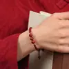Pulsera de Hilo Rojo de Cinabrio Natural al por Mayor para Mujer, Cuentas Budistas del Año Zodiacal, Joyería Tejida a Mano para Hombres y Mujeres