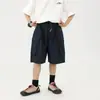 Pantalones Cortos Estilo Japonés para Niños 2026 Verano Nuevo Estilo Bolsillo Grande para Niños Pantalones de Cinco Puntos Cinturón Elegante para Niños Pantalones Cargo Modernos
