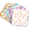 Paquete de 12 hojas de papel transfronterizo para decoración de huevos de Pascua, conejos, cuentas de mano personalizadas, material de fondo DIY