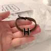 Ins Coreano Celebridad de Internet Sencillo Combinación Total Cabeza Pedrería Aleación Letra H Pedrería para el Cabello Pedrería para el Cabello Bola de Pedrería Anillo para el Cabello Accesorios para el Cabello Tocado