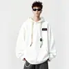 Sudadera con capucha de peso pesado estilo americano para hombre, holgada y versátil para otoño e invierno, elegante y sencilla, estilo de moda de Hong Kong, sudadera casual para pareja