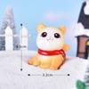 Nuevo micro paisaje transfronterizo navideño, lindo alce, pingüino, vaca, animal, muñeca, bola de cristal, pequeños adornos de escritorio
