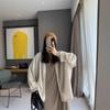 Cardigan Solto de Manga Longa Retro Simples Estilo Preguiçoso Versão Grande Sem Amassar Jaqueta Fina de Proteção Solar Suéter de Seda Gelada para Mulheres