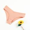 Nuevos Calzones V-Shaped de Algodón Puro Transpirables para Mujer Europeos y Americanos de Color Puro Cintura Baja Levanta Glúteos Transpirables Doble Capa Ropa Interior para Niñas