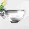 Ropa interior de mujer con rayas de arcoíris y lazo, talla grande, cintura para estudiantes, algodón, cómodos calzoncillos de algodón, fabricantes al por mayor.